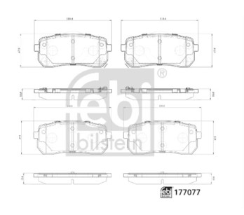 ZAPATAS DE FRENADO KIA SORENTO 15- PARTE TRASERA  