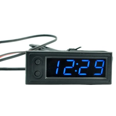 3 in1 5.0-27V Car Clock Thermometer Voltmeter Electronic Clock Voltm~82895 