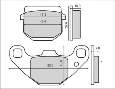 BRENTA КОЛОДКИ ТОРМОЗНЫЕ KH83/2 HONDA MB80