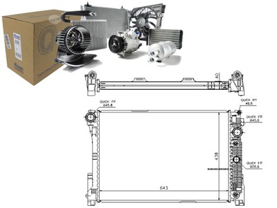 РАДИАТОР ДВИГАТЕЛЯ MERCEDES C (C204) C (W204) E (A2