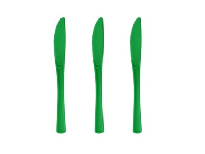 Noże plastikowe zielone 10 szt Grill