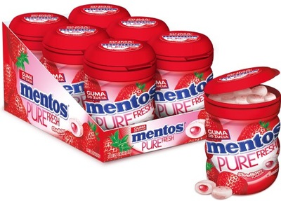 Mentos Pure Fresh guma do żucia Strawberry 6x60g