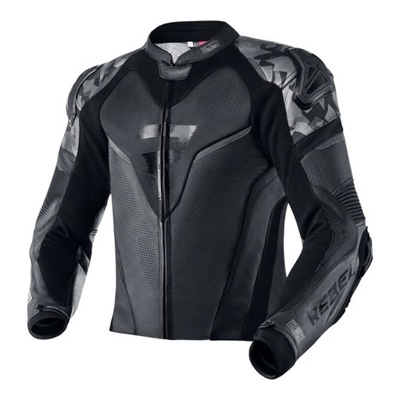 CHAQUETA MOTOCICLETA CUERO REBELHORN REBEL BLACK NEGRO REGALO  