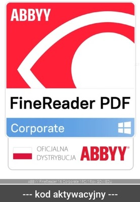 ABBYY FineReader 16 Corporate 1PC/1Rok GOV/EDU