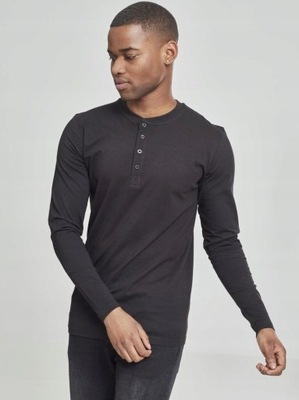 Longsleeve TB276 Henley Black Urban Classics 2XL