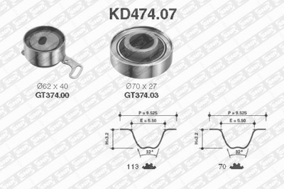 SNR KD474.07 KOMPLEKTAS DIRŽELIO SKIRSTYMO SISTEMOS 