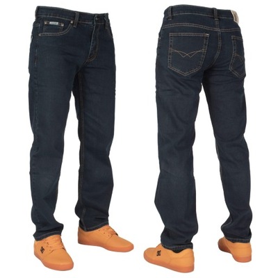 Spodnie męskie jeans W:42 110 cm L:30 granatowe