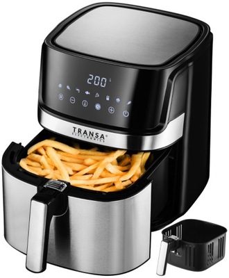 FRYTKOWNICA BEZTŁUSZCZOWA FRYTOWNICA INOX 8 PROGRAMÓW XXL 6L 1700W