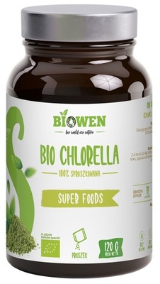 BIO CHLORELLA w proszku 120g ALGA ALGI suplement diety Biowen SUPER FOODS