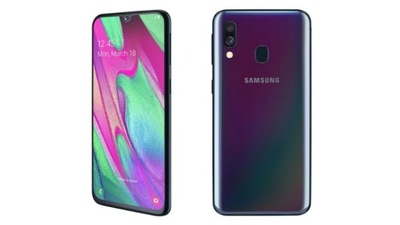 SAMSUNG GALAXY A40 black +SZKŁO