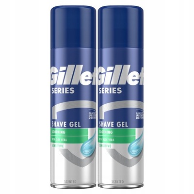 Gillette Sensitive Series żel do golenia 2 sztuki