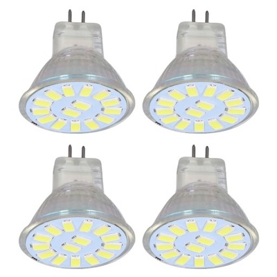 4 SZTUK 15LED MR11 Żarówka 5W 500LM Podwójna