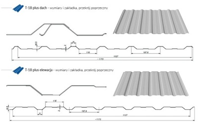 Blacha trapezowa T-18 plus Mat In