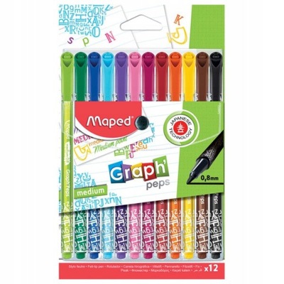Cienkopis Maped Graph Peps Deco 12