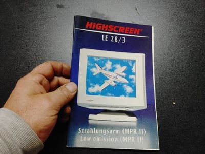 KSIĄŻKA INSTRUKCJA OBSŁUGI HIGHSCREEN LE 28/3 MONITOR