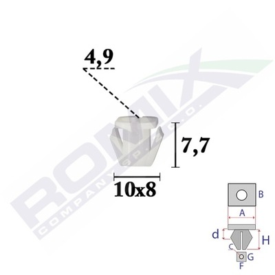 Кліпса кліпса молдинг поріг hyundai sonata 10sz фото №1