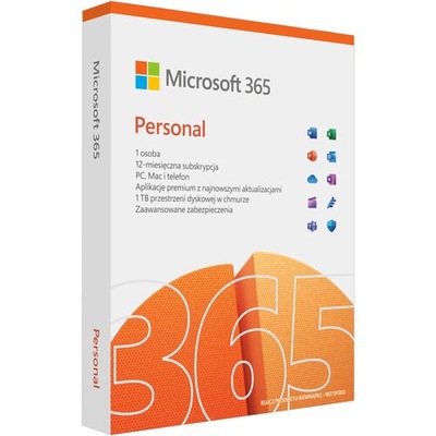 Microsoft OFFICE 365 PERSONAL 5 PC / 12 miesięcy BOX