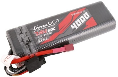 Pakiet LiPo GENS ACE 7,4V 4000mAh 2S 60C T-Dean G-Tech