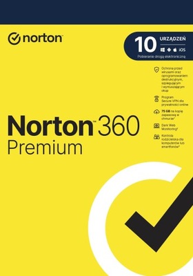 Norton 360 Premium 2024 10 urządzeń / 36 miesięcy [nie wymaga karty]