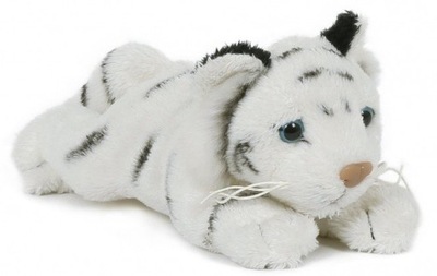 Maskotka Biały Tygrys Leżący Petties Baby - 14cm