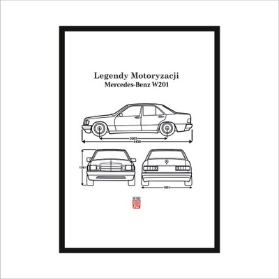 OBRAZ AL PAREDES LEGENDY MOTORYZACJI MERCEDES 190E W201  