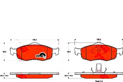Trw гальмівні колодки гальмівні ford cougar 2.0 16v ec_ фото №1