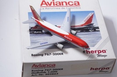 HERPA Avianca Boeing 767-200 skala 1:500