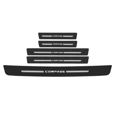 5 PCS CZARNYCH NAKLEJEK AL UMBRALES DE PUERTA COCHE JEEP CHEROKEE  