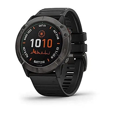 Garmin Fenix 6X Pro Solar Edition - Zegarek Smart Watch z Czarnym Gumowym P