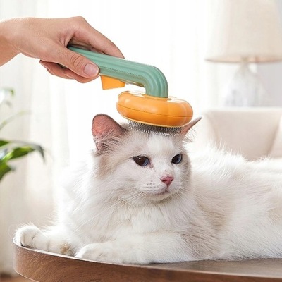 Pumpkin Pet Brush Self Cleaning Slicker Brush for