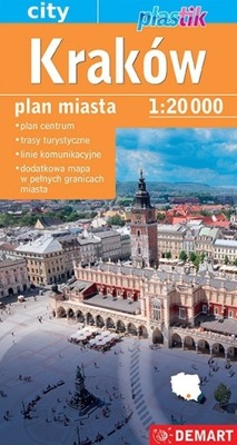 Kraków. Plan miasta Plastik w skali 1:20 000