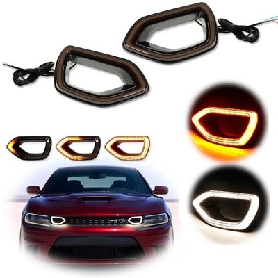 LIGHT LED DRL GORNEJ GRILLE DODGE CHARGER SRT SCAT PACK 2015-  