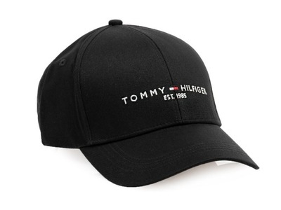 TOMMY HILFIGER CZAPKA Z DASZKIEM BLACK ORYGINAŁ