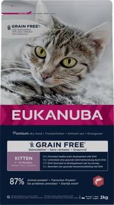 Eukanuba bezzbożowa karma dla kociąt Łosoś 2kg