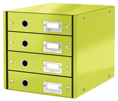 Pojemnik 4 szuflady biurowy Leitz C&S Zielony