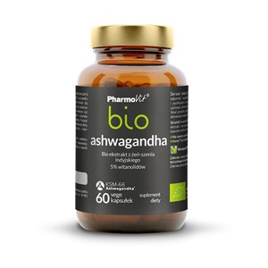 ASHWAGANDHA EKSTRAKT BEZGLUTENOWY BIO (250 mg) 60 KAPSUŁEK - PHARMOVIT
