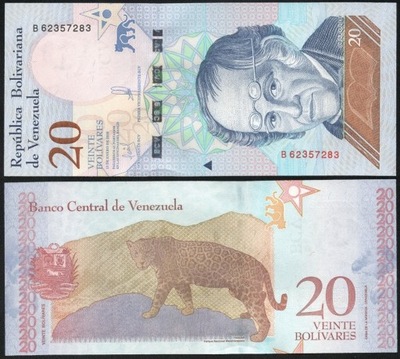 $ Wenezuela 20 BOLIVARES P-104 UNC 2018