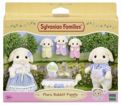 SYLVANIAN FAMILIES RODZINA KRÓLIKÓW Z OPADAJĄCYMI USZAMI 5735