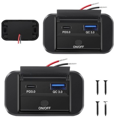 DISPOSITIVO DE CARGA DE AUTOMÓVIL DOBLE RANURA LADOWANIA USB 12 V / 24 V  