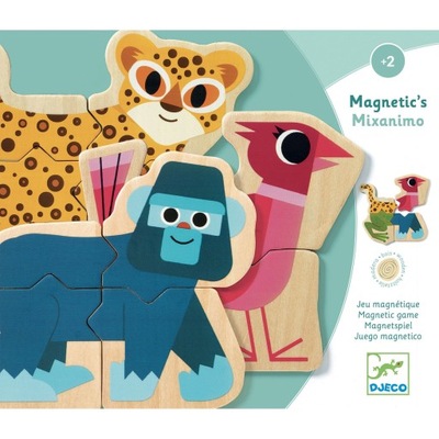 Magnetyczne puzzle drewniane Djeco Zwierzątka