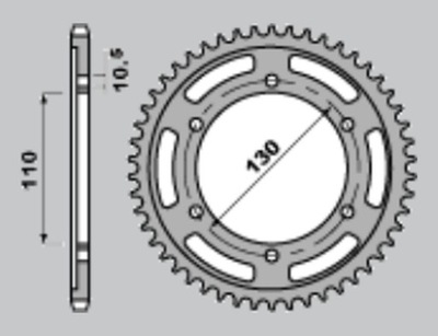 CHT ЗУБЧАТКА ЗАДНЯ 241 42 SUZUKI GSXR 1000 '09-'15 (479-42) (JTR479.42)