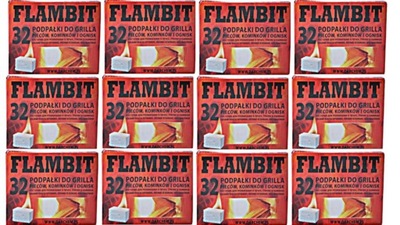 24 X FLAMBIT PODPAŁKA BIAŁA DO KOMINKA 32 KOSTKI