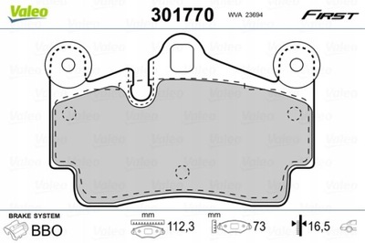 ZAPATAS HAMULC. VW TOUAREG 05- PARTE TRASERA  