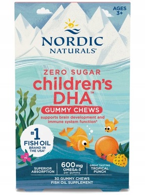 NORDIC NATURALS CHILDREN'S DHA OMEGA 3 600mg ŻELKI