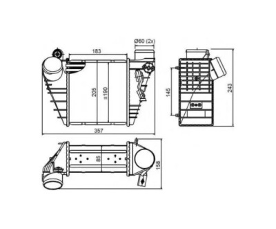 Интеркулер audi a3 8l , 00 - 03 1j0.145.803 a фото №1