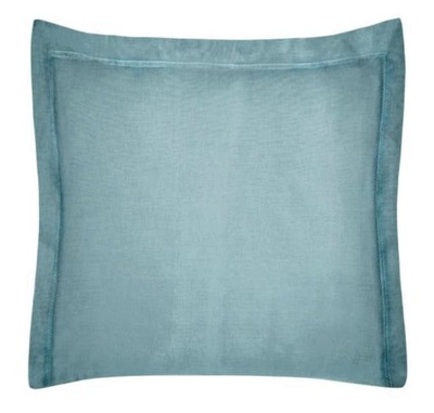 Błękitna poszewka na poduszkę z kantą - 50x60