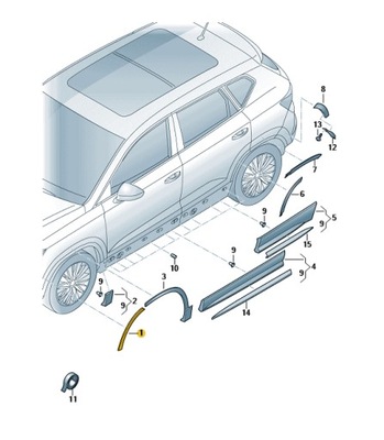 BRIDA DE PROTECCIÓN ALAS IZQUIERDA SEAT ATECA ORIGINAL 575854827D GRU  