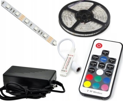 ZESTAW Taśma 4m 240 LED RGB sterownik RF zasilacz