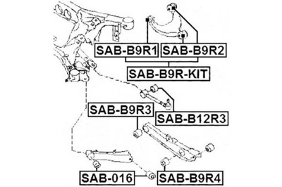 FEBEST ВТУЛКА ВАЖЕЛЯ SUBARU ЗАД FORESTER IMPREZA