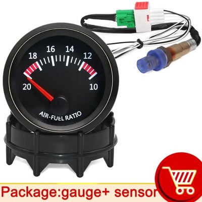 52MM CAR AIR FUEL RATIO GAUGE 10-20 WITH NARROWBAND O2 OXYGEN СЕНСОР~74146
